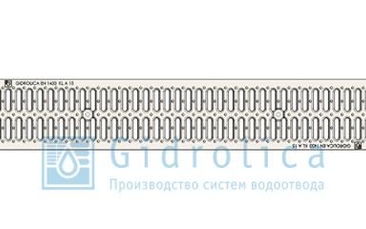 Решетка водоприемная Gidrolica Standart РВ -15.18,6.100 - штампованная стальная оцинкованная, кл. А15