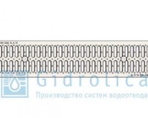 Решетка водоприемная Gidrolica Standart РВ -15.18,6.100 - штампованная стальная оцинкованная, кл. А15