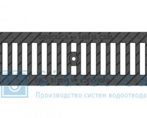 Решетка водоприемная Gidrolica Standart РВ -10.13,6.50 - щелевая чугунная ВЧ, кл. С250