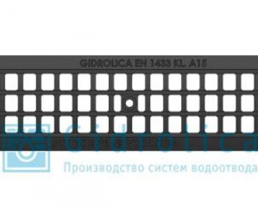 Решетка водоприемная Gidrolica Standart РВ -10.13,6.50 - ячеистая пластиковая, кл. А15