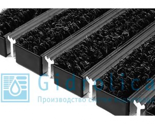 Придверная решетка Gidrolica Step - текстиль+скребок 390х590мм