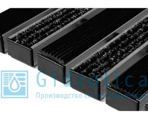 Придверная решетка Gidrolica Step - резина+текстиль 390х590мм
