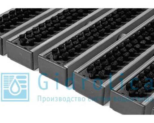 Придверная решетка Gidrolica Step - щетка 390х590мм