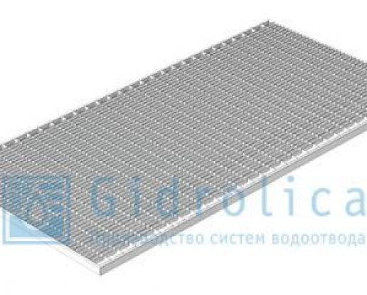 Решетка Gidrolica Step Pro 490х990мм - стальная ячеистая оцинкованная