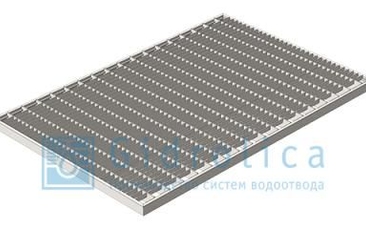 Решетка Gidrolica Step Pro 390х590мм - стальная ячеистая оцинкованная